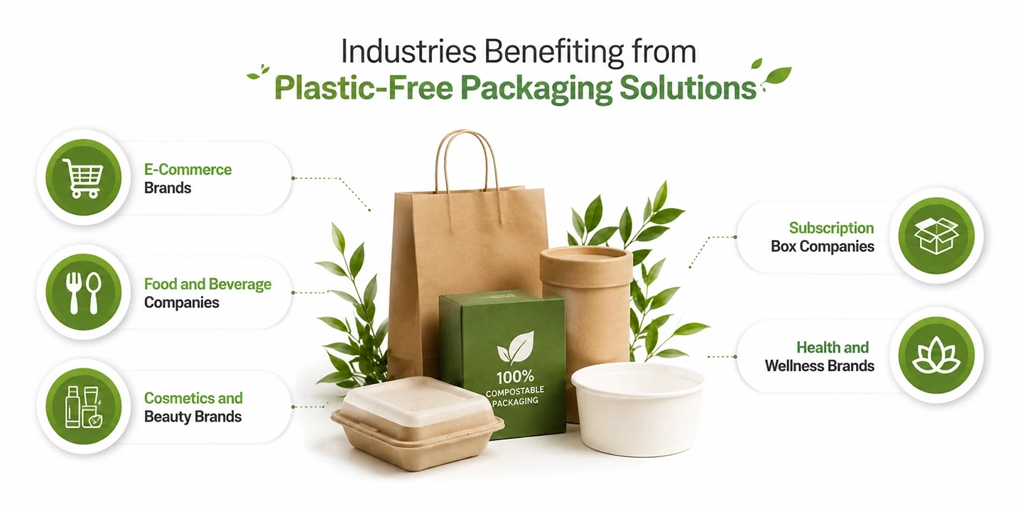 industries that takes benefit from plastic-free packaging solutions