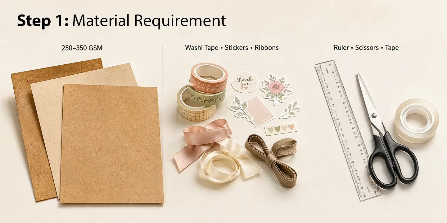 supplies needed to make a paper box