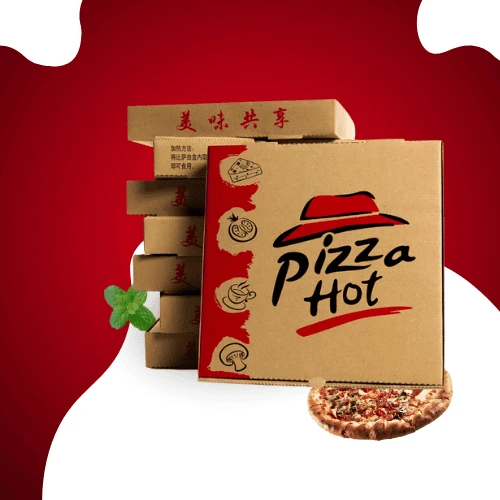 Customized Wholesale Logo Eco-friendly Flip-open Pizza Box Design