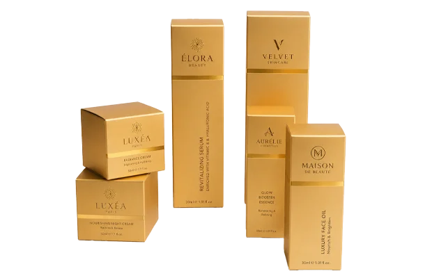 Gold Foil Packaging Boxes At Wholesale Rates