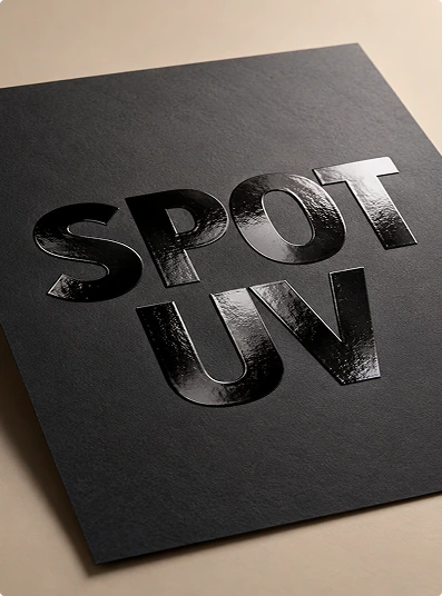 Spot UV finishing