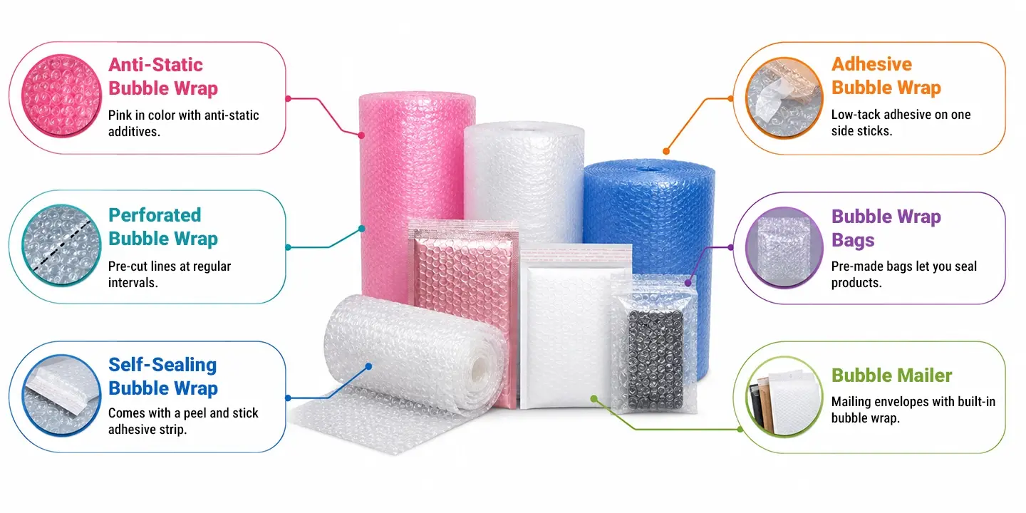 categories of bubble wrap inserts