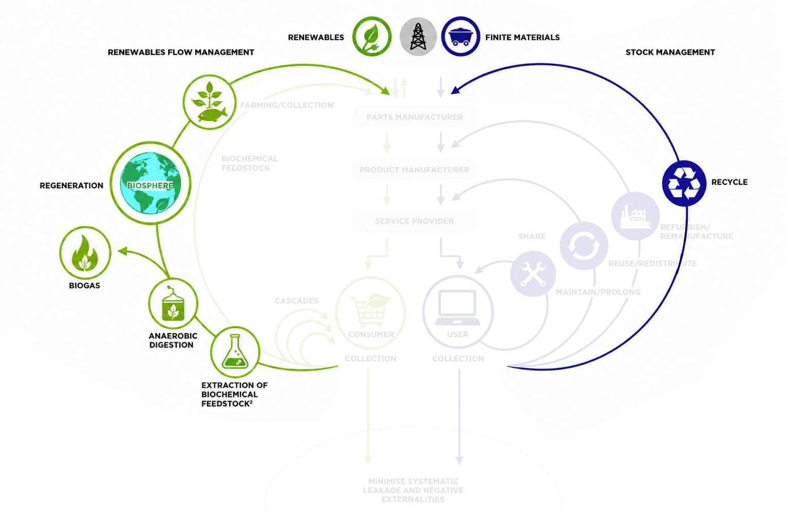 outer loop of circular economy butterfly diagram