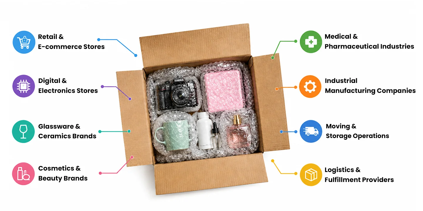 industries uses of bubble wraps
