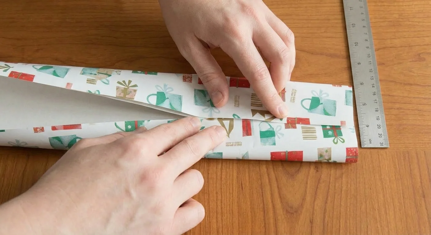 crease the paper from edges from both sides