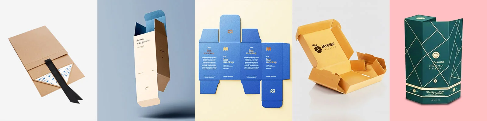 different types and styles of custom folding boxes