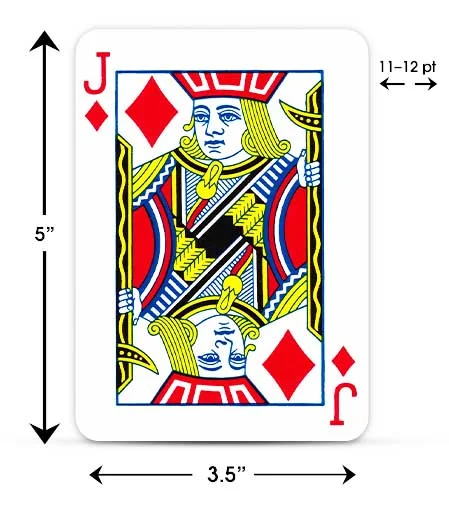 double poker card sizes