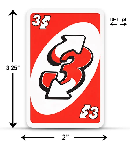 gaming playing card sizes