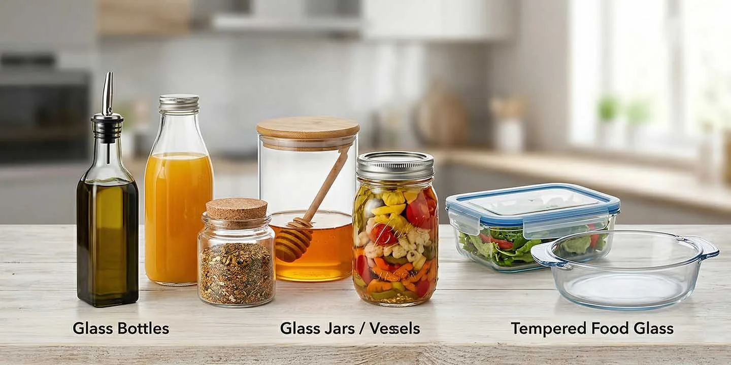 glass materials for food packaging
