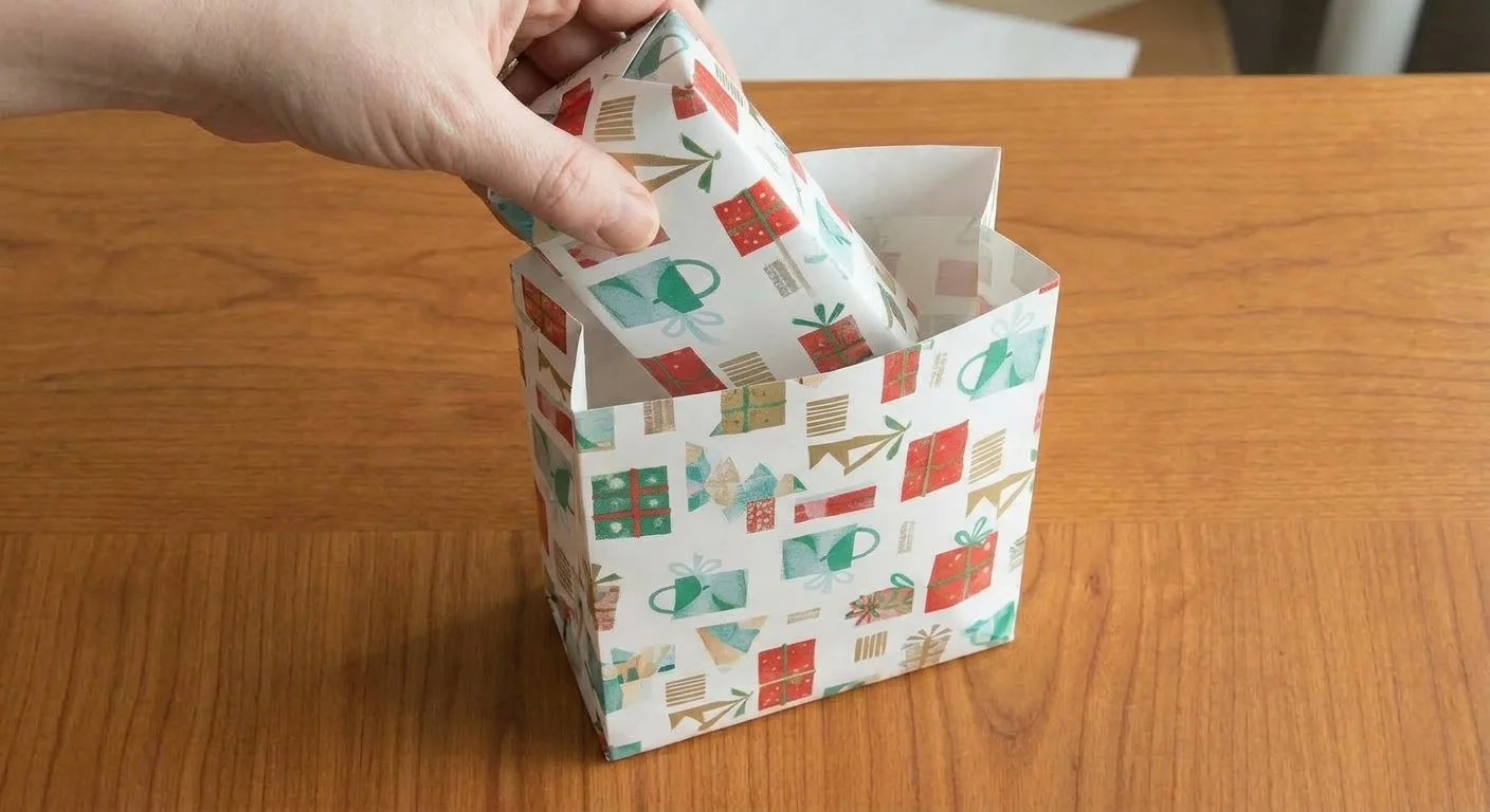 insert your gift item in the bag