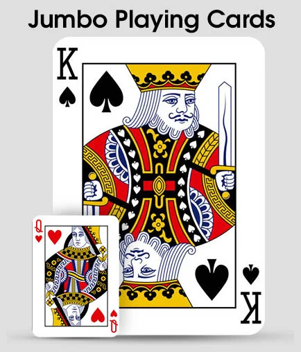 jumbo playing card sizes