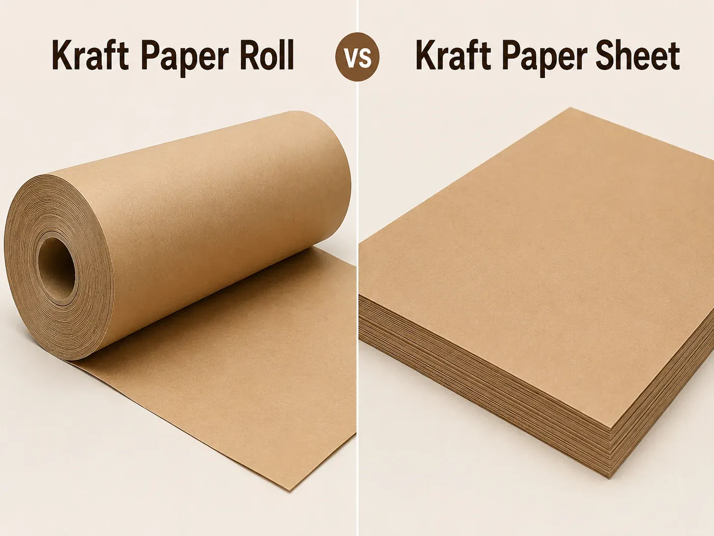 difference between kraft paper roll and sheet