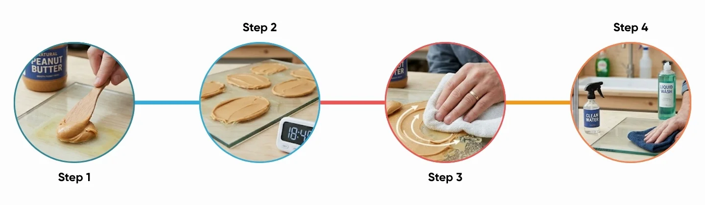 remove sticker residue with peanut butter