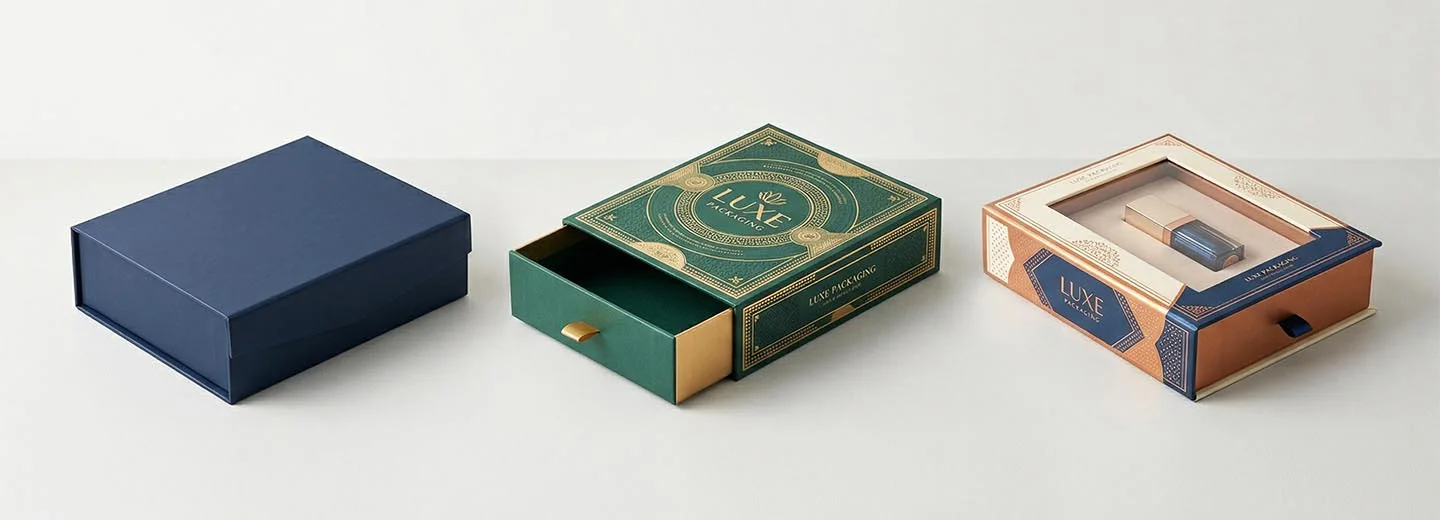 boost your gift and luxurious brand with rigid stock box packaging 