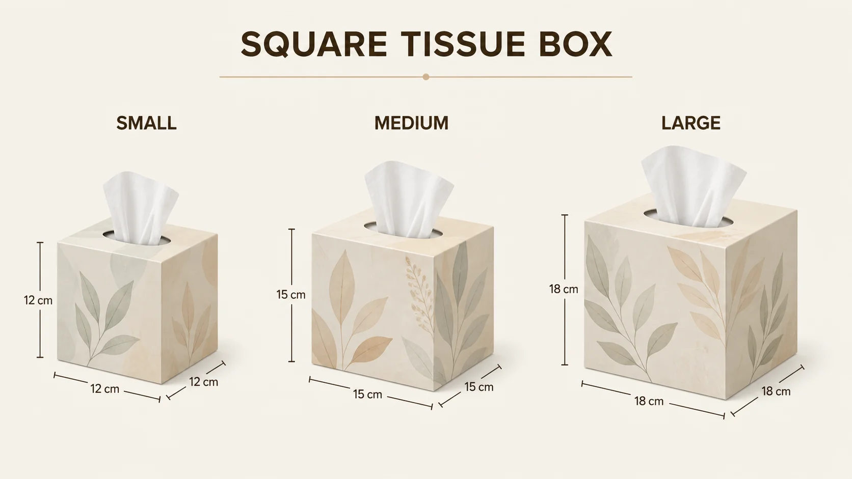 square tissue box dimensions